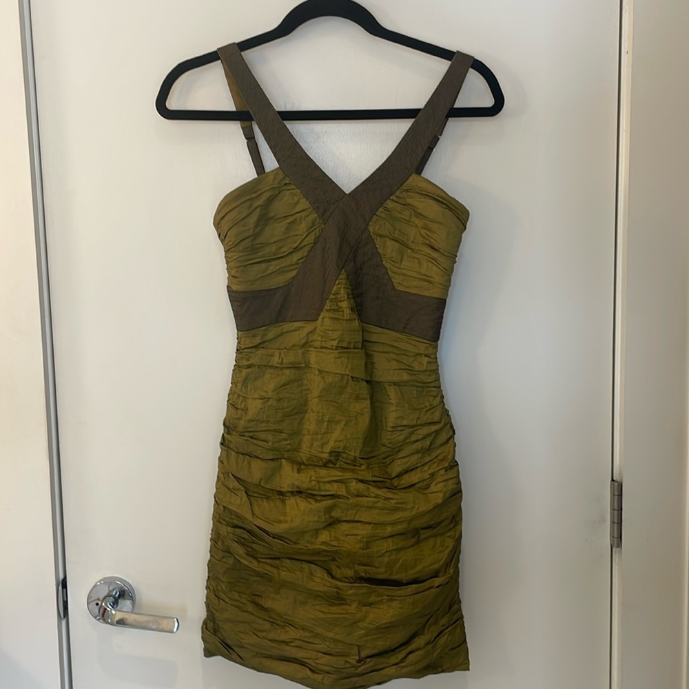 BCBG Rouched mini dress